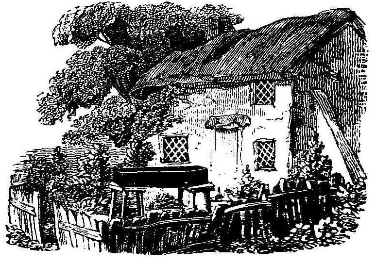 Cottage and coffin, Thomas Bewick